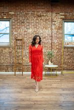 Load image into Gallery viewer, Beautiful in Red Lace Petite Midi Dress