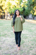 Load image into Gallery viewer, Green Goddess Babydoll Blouse