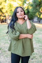 Load image into Gallery viewer, Green Goddess Babydoll Blouse