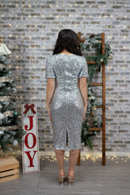 Load image into Gallery viewer, Dazzle in Sequins Petite Dress (Silver)