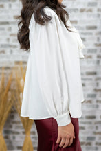 Load image into Gallery viewer, Sweet as Fall Tied Blouse (White)