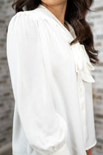 Load image into Gallery viewer, Sweet as Fall Tied Blouse (White)