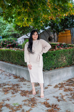 Load image into Gallery viewer, Wrapping You With Love Sweater Dress (Taupe)