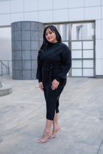 Load image into Gallery viewer, Wrapping You With Love Sweater Dress (Black)