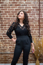Load image into Gallery viewer, Black Lace Jumpsuit