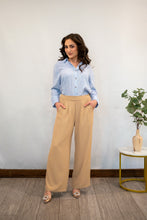 Load image into Gallery viewer, Wide Leg Trousers (Khaki)