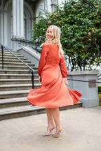 Load image into Gallery viewer, Falling Rust for You Midi Wrapped Petite Dress