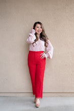 Load image into Gallery viewer, I Love Beeing with You Petite Lace Pants (Red)