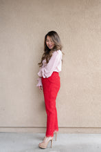 Load image into Gallery viewer, I Love Beeing with You Petite Lace Pants (Red)