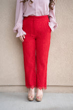 Load image into Gallery viewer, I Love Beeing with You Petite Lace Pants (Red)