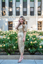 Load image into Gallery viewer, Dazzle in Sequins Petite Dress (Gold)