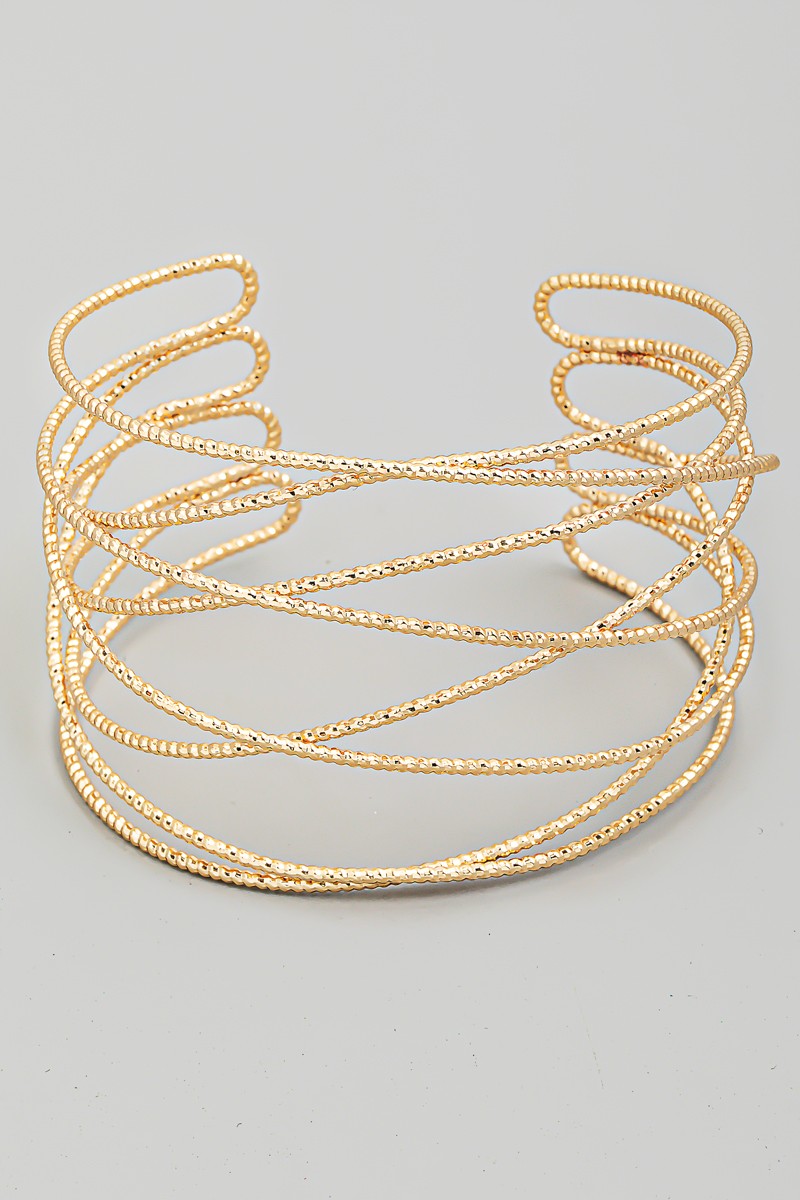 Metallic Cuff Bracelet (Gold)