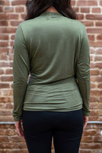 Load image into Gallery viewer, Always Perfect Ruched Top (Olive)
