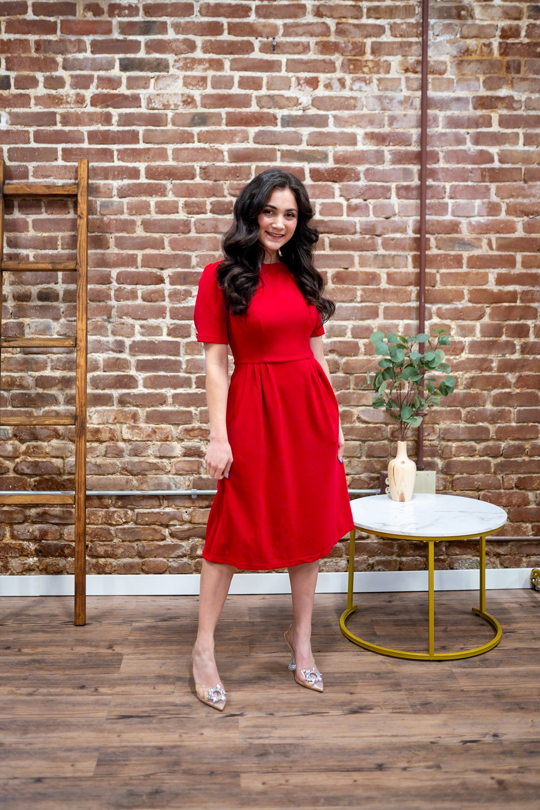 Honey Drizzle Dress (Red)