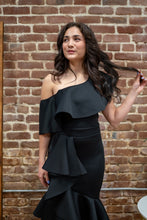 Load image into Gallery viewer, Sweetly Ruffled Dress (Black)
