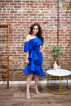Load image into Gallery viewer, Sweetly Ruffled Dress (Royal Blue)
