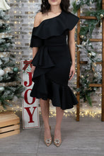 Load image into Gallery viewer, Sweetly Ruffled Dress (Black)
