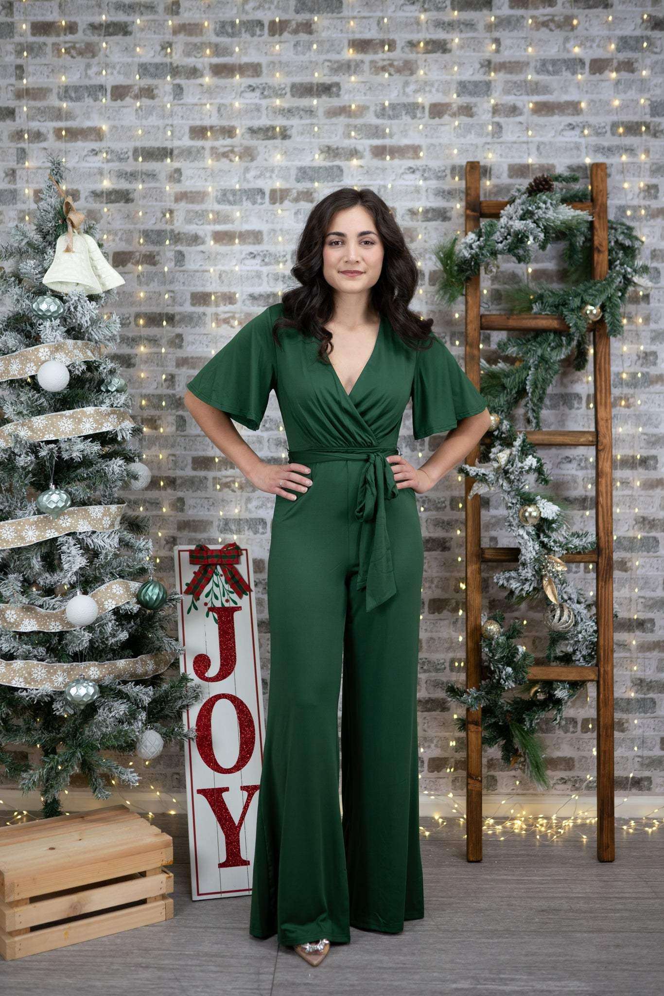 Time To Shine Hunter Green Ruffled Jumpsuit – Shop the Mint