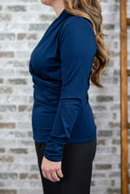 Load image into Gallery viewer, Always Perfect Ruched Top (Navyblue)
