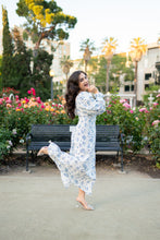 Load image into Gallery viewer, Blue Floral Maxi Dress
