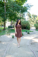 Load image into Gallery viewer, Brown Vest Wrapped Dress
