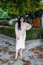 Load image into Gallery viewer, Wrapping You With Love Sweater Dress (Taupe)
