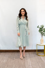 Load image into Gallery viewer, Sweet Serenade Pleated Midi Dress (Sage)
