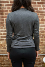 Load image into Gallery viewer, Always Perfect Ruched Top (Charcoal)
