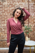 Load image into Gallery viewer, Always Perfect Ruched Top (Red Brown)
